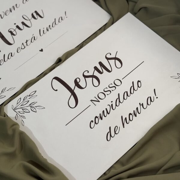 PLACA DE CERIMÔNIA (35X30CM) - Frase que desejar